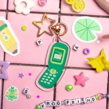 Load image into Gallery viewer, Froggy Flip Phone ✿ Keychain
