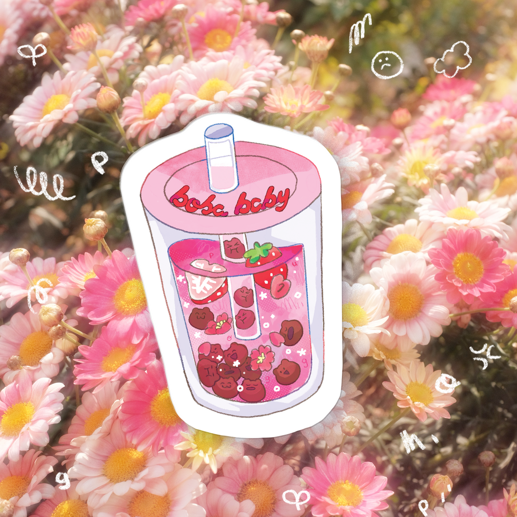 Strawberry Boba BBY ✿ Sticker