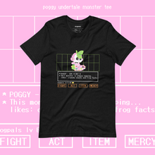Load image into Gallery viewer, Poggy Monster Encounter ✿ Unisex Black T-Shirt
