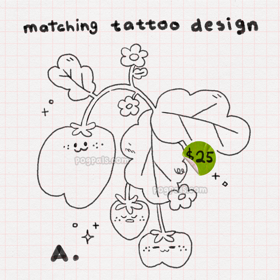 Matching Tattoo ✿ Strawberry Besties