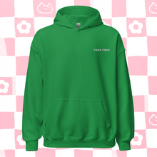 Load image into Gallery viewer, Embroidered Ribbit Ribbit ✿ Unisex Green Hoodie
